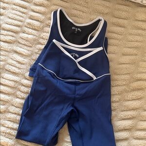 Year of Ours Navy Ribbed Active Set